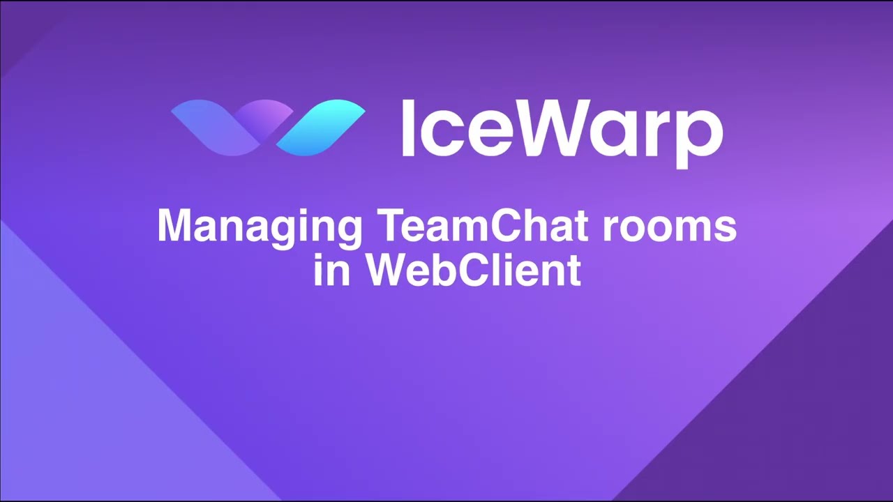 Managing TeamChat rooms in WebClient
