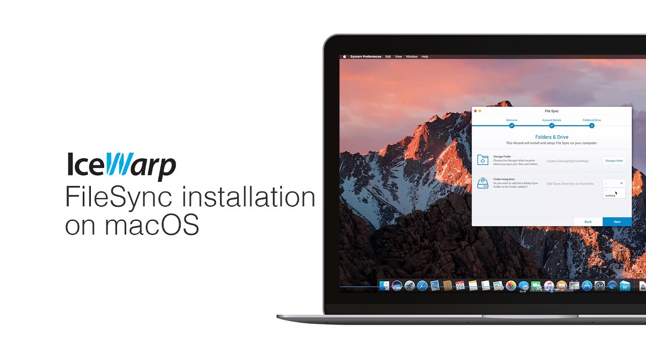 IceWarp FileSync installation on macOS
