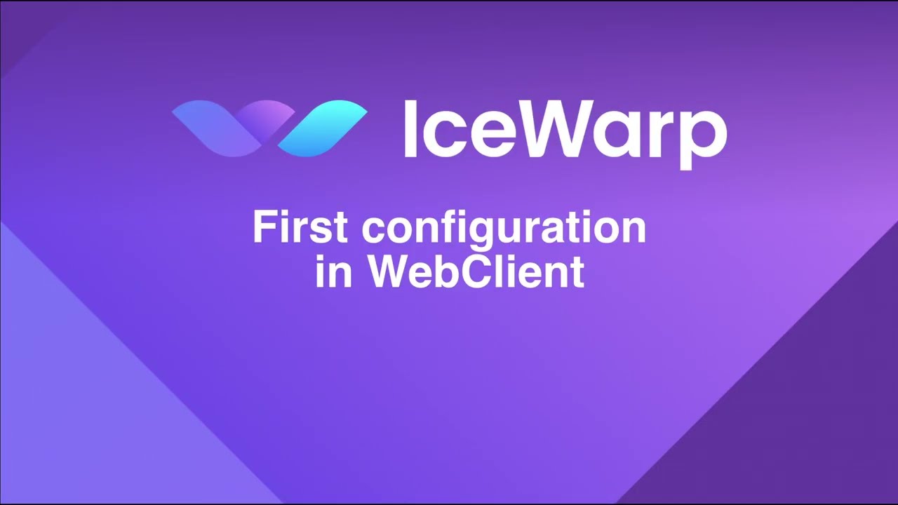First configuration in WebClient