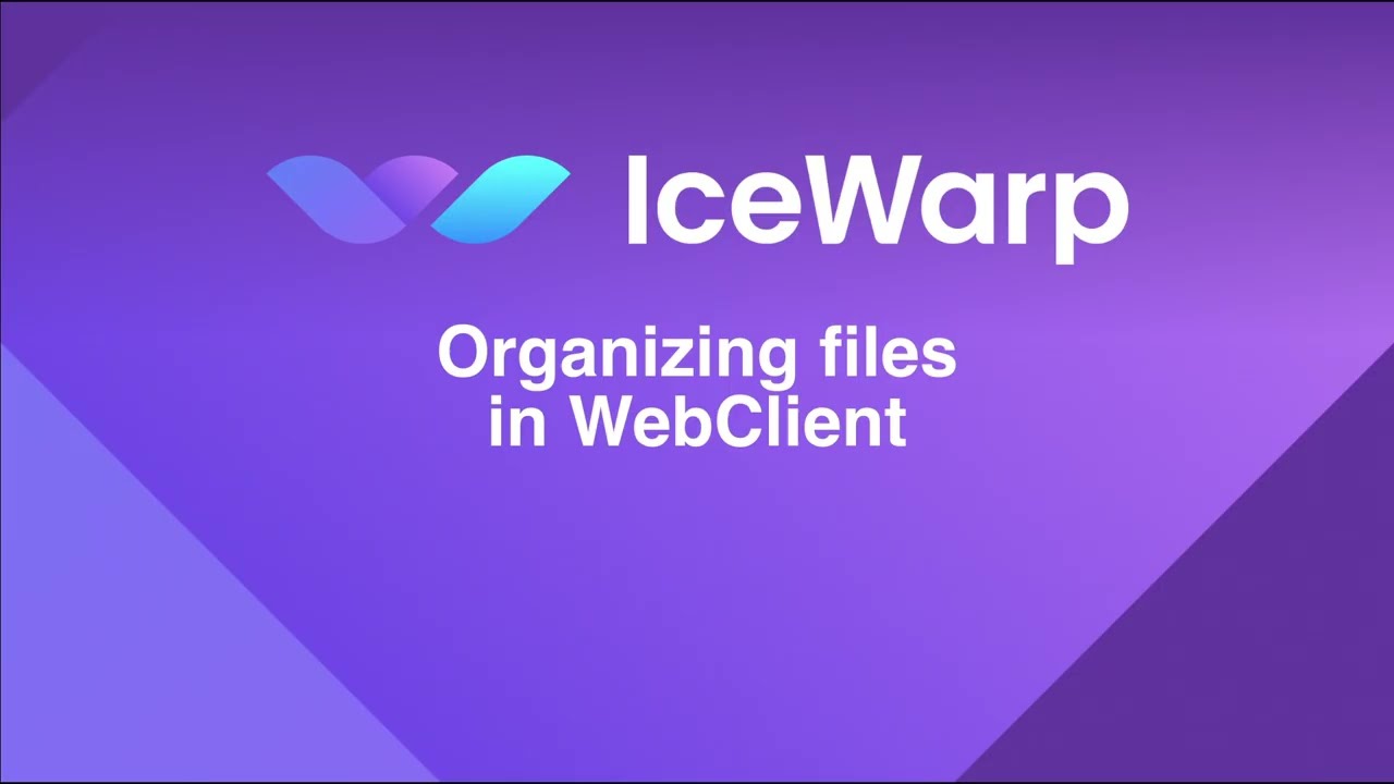 Organizing files in WebClient